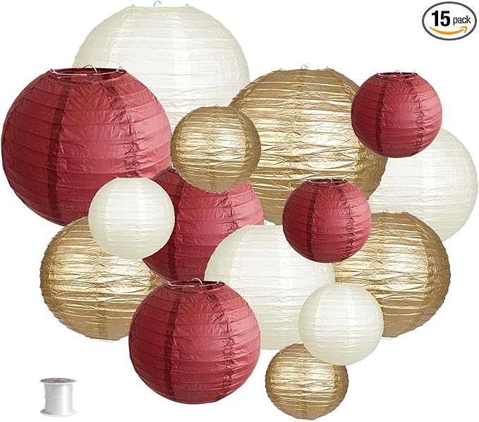 Paper Lanterns Party Decorations, Round Hanging Paper Lanterns