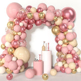 Amandir 153Pcs Boho Blush Balloon Arch Garland Kit, Different Sizes