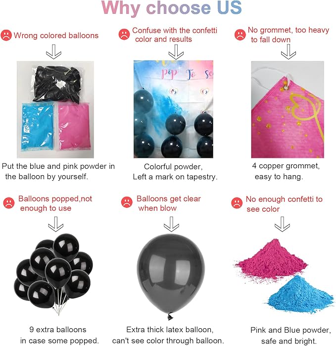 Baby Gender Reveal Dart Board Game Reveal Balloon for Girl or Boy