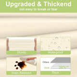 QIKSION Ivory Plastic Table Cloth Disposable 2 Pack, 54 x 108 Inch