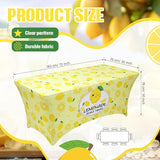 Moukeren 6ft Lemonade Tablecloth Stretch Spandex Table Cover Lemonade