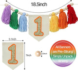 Handmade Rainbow 1st Birthday HighChair Banner Colorful