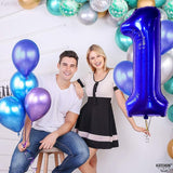 KatchOn, Blue 1 Number Balloon for First Birthday - Big,40 Inch |
