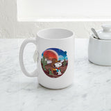 CafePress Snoopy Space Cowboy Mugs 15 oz (444 ml) Ceramic Coffee Mug