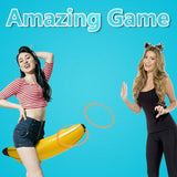 June Fox Inflatable Banana Ring Toss Game for Bachelorette Party,