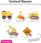 Big Dot of Happiness Construction Party Garland Banner Construction
