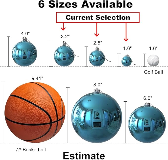 Baby Blue Christmas Ornaments - Christmas Tree Decorations