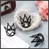 12 Pcs Crown Cake Topper Mini Baby Crown Tiny Queen Small Alloy Black