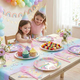 96 Pcs Happy Birthday Party Decorations Tableware Set Unicorn