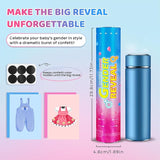Gender Reveal Confetti Cannons 6 Pack 3 Blue & 3 Pink Baby Gender