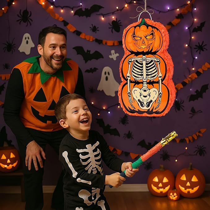 Halloween Skull Piñata Pumpkin Skull Piñata Halloween Wicked Pumpkin