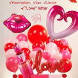 Valentines Day balloon garland arch kit with red Hot pink and love