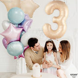 KatchOn, Giant, Number 3 Balloon Caramel - 40 Inch | Number Three