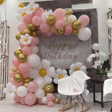 Pink Gold Balloons Set 60Pcs 12 Inch Pastal Baby Pink Metallic Gold