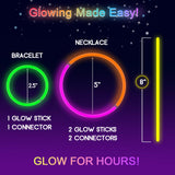 JICUICUI Glow Sticks Bulk Party Pack- Ultra Bright 800pk Glow in the