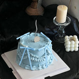 Blue Bow Cake Topper 12 PCS Coquette Ribbons Bows for Cake Decorations