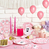 180Pcs Halloween Party Supplies Serve 60 Pink Ghost Paper Plates and