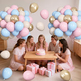 Ouddy Life 71pcs Gender Reveal Balloons Set 12 inch Pastel Pink Blue