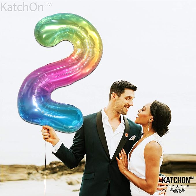 KatchOn, Giant Jelly Number 2 Balloon - 40 Inch | 2nd Birthday