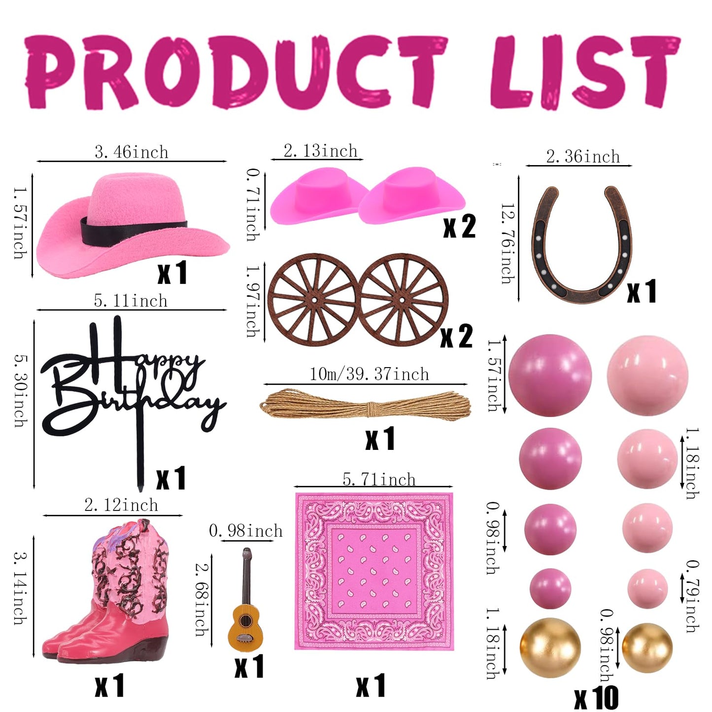 BiBo Cowgirl Cake Topper First Rodeo Birthday Cupcake Decorations Girl