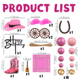 BiBo Cowgirl Cake Topper First Rodeo Birthday Cupcake Decorations Girl