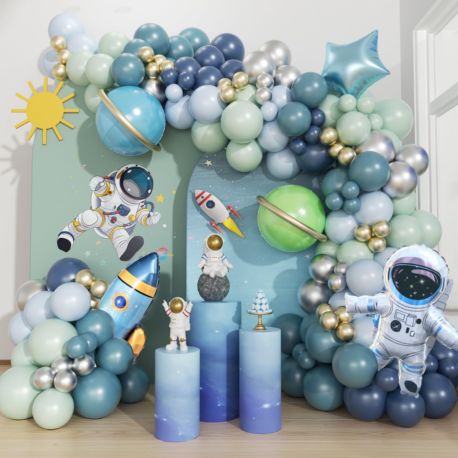 167pcs Space Balloons Arch Kit - Outer Space Party Decorations with