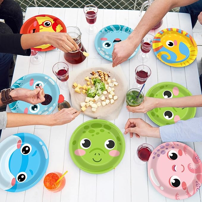 60PCS Under the Sea Party Decoration Ocean Creatures Birthday Paper