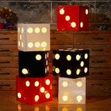 12 Pcs Large Dice Favor Boxes with Light 11.8 Inch Casino Party