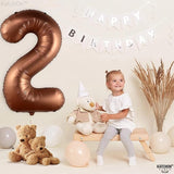 KatchOn, Giant Coffee Brown 2 Balloon Number - 40 Inch | Brown 2