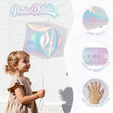 Biapian Iridescent Balloons, 6 Pcs 22 Inch Iridescent Star Balloons