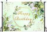 Sensfun Sage Green Birthday Backdrop Banner Greenery Birthday