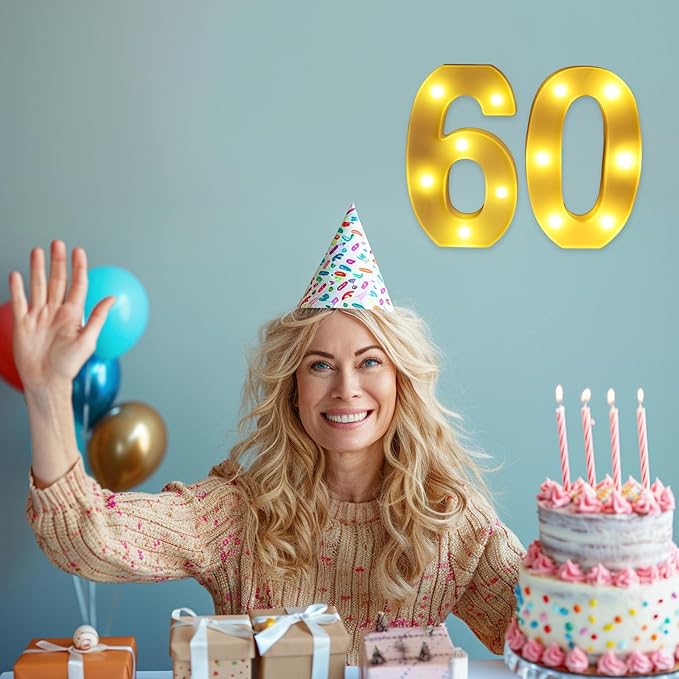 60th Birthday Decorations for Women Men Happy 60 Birthday