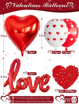 Valentines Day Balloons Decorations Romantic I Love You Balloon and