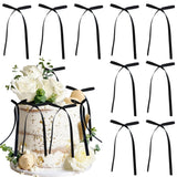 Gyufise 30Pcs Bowknot Cake Toppers Bow Cake Decorations Picks Bab Blac