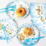 96PCS Bear Baby Shower Tableware Set We Can Bearly Wait Dessert