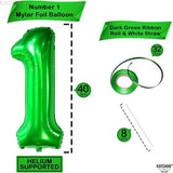 KatchOn, Green 1 Balloon Number for First Birthday - 40 Inch | Number