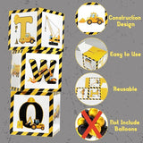 3PCS Construction 2nd Birthday Party Decorations Balloon Box Truck