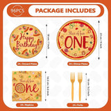 96Pcs Pizza One Birthday Party Decorations Pizza 1st Birthday Party