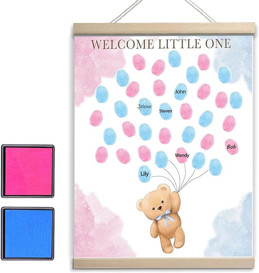 Bear Theme Baby Gender Reveal Decorations Baby Shower Guest Book