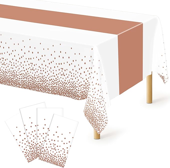 QZYL 4 Pack Disposable Table Cloth, 54" x 108" Rectangle Party Table