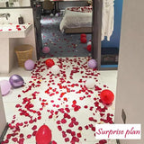 CODE FLORIST 2200 PCS Dark-Red Silk Rose Petals for Romantic
