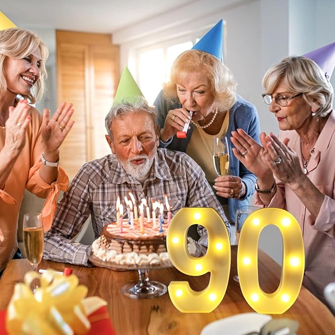 90th Birthday Decorations for Women Men Happy 90 Birthday