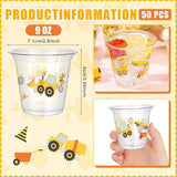 50 Pcs Construction Theme Birthday Party Supplies 9oz Construction