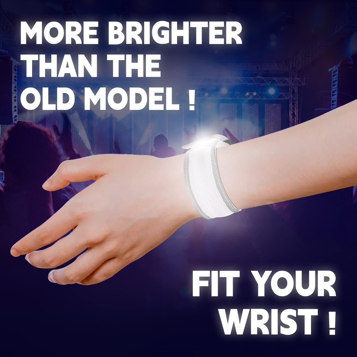 KIRALUMI 8 PCS LED Glow Bracelets, Light Up Wristbands - Halloween