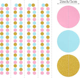 Blue Pink Gold Party-Decorations Gender-Reveal - 52Ft Paper Streamers