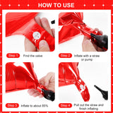 Red Square Foil Balloons 25 Pcs Metallic Red Balloons Wall Backdrop