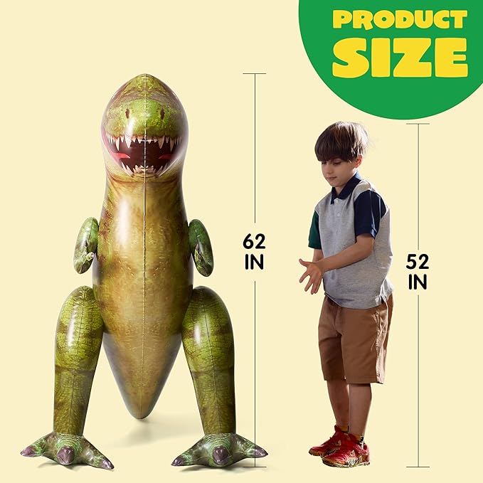 62” Giant T.rex Dinosaur Inflatable for Party Decorations Birthday