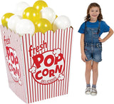 Fun Express Giant Popcorn Box Prop 3D Cardboard Stand Up Movie Night