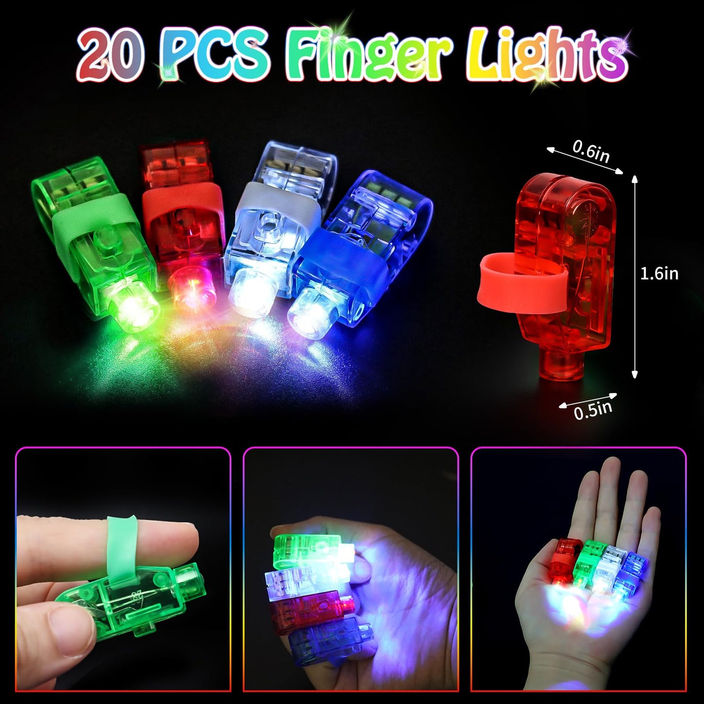 156 PCS Glow in the Dark Valentines Day Party Supplies, 12 Light Up