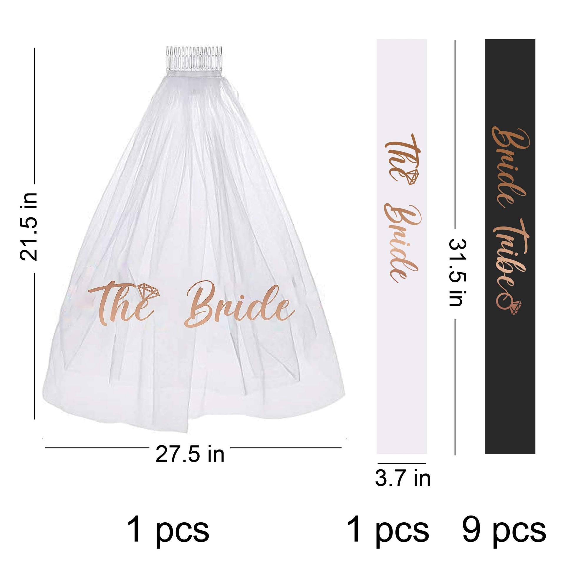 PartyGifts&beyond Bachelorette Party Favors Bride to Be Sash and Veil